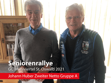 Foto: Rallye Organisator Egbert Eichler mit Johann Huber (Zweiter Gruppe A netto)