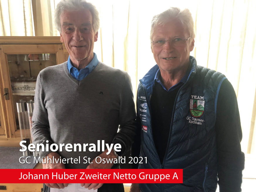 Foto: Rallye Organisator Egbert Eichler mit Johann Huber (Zweiter Gruppe A netto)